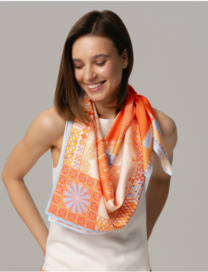 Картинка Шовкова хустина «Garden Orange»